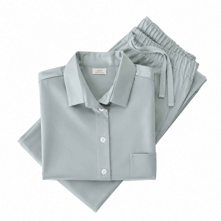 Baumwoll Satin Schlafanzug (Damen)