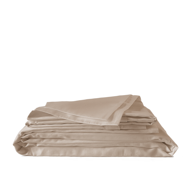 Bettwäsche Set: Baumwoll Satin sand